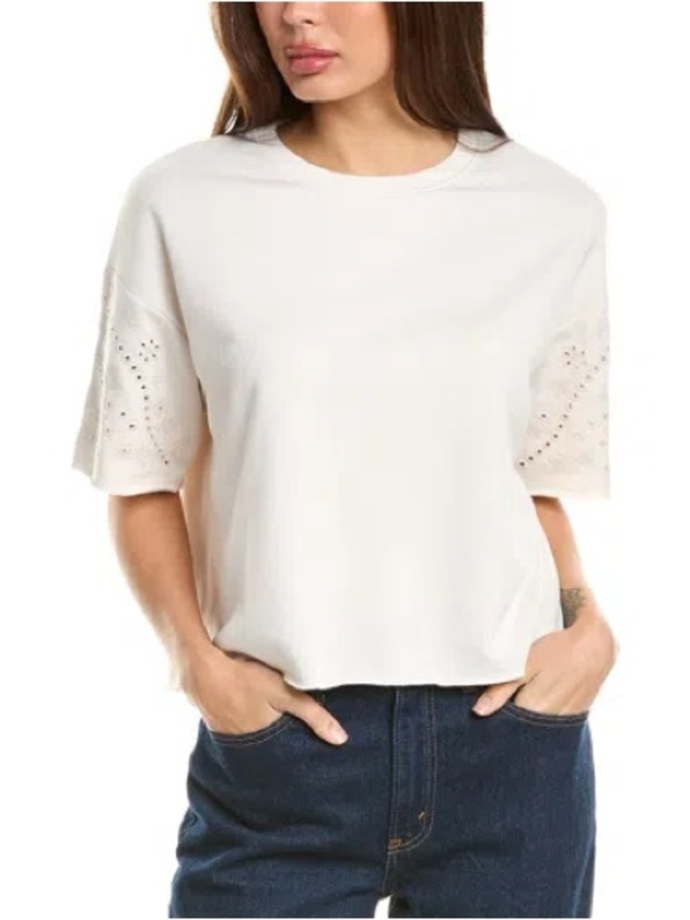 SPLENDID RAYLEE EMBROIDERED SWEATSHIRT MOONSTONE IN WHITE
SIZE X-LARGE